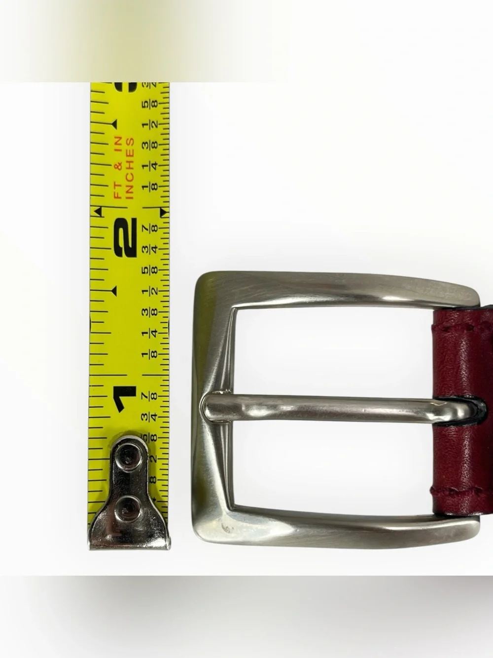 Daniel Craig Italian Leather Belt Men’s 38 Burgundy Handmade Italy